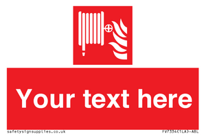 Custom Fire hose reel Sign